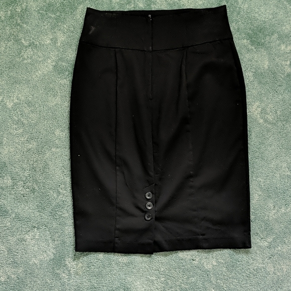 High waisted black pencil skirt - Picture 2 of 3